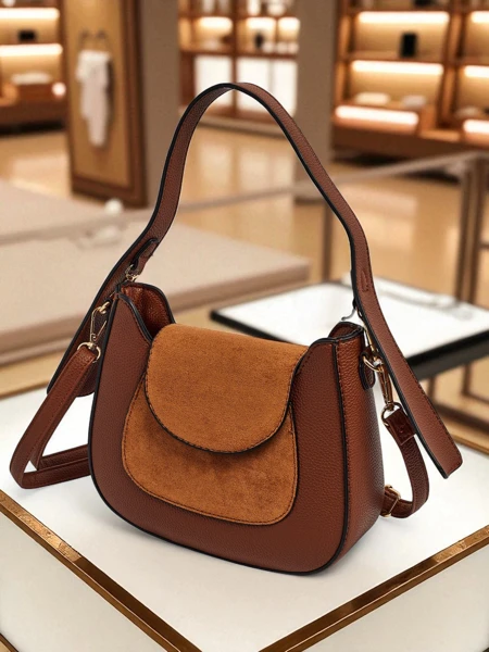 Mažas moteriškas krepšys iš eko odos „Golden Whisper“