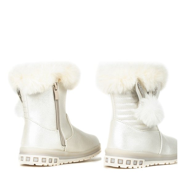 Bezowe śniegowce dziewczęce Snowdrop - Obuwie