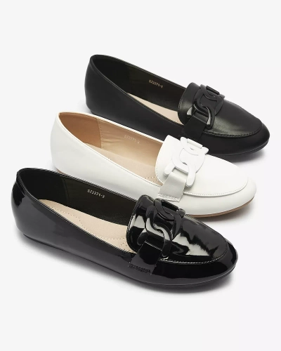 Женские мокасины с орнаментом черного цвета Arbusso- Footwear