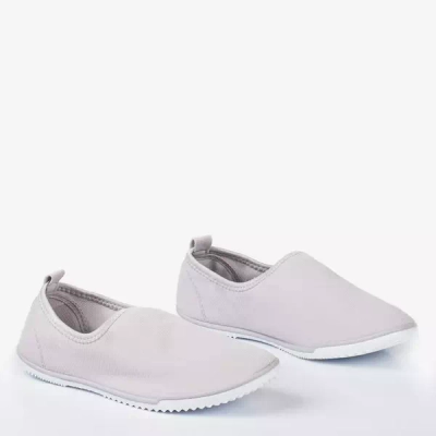 Szare tenisówki slip-on damskie Maywood - Obuwie