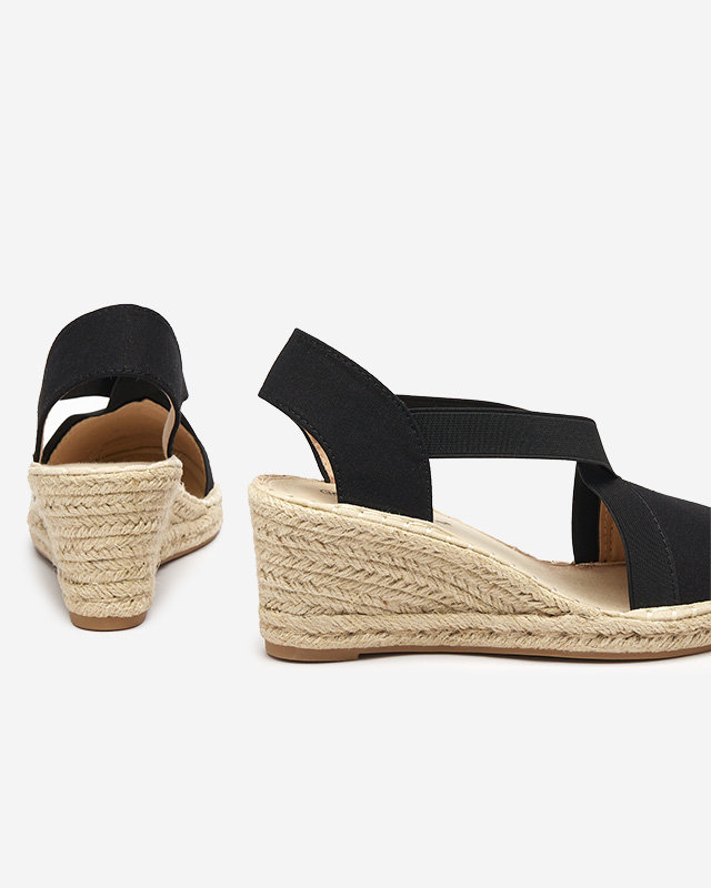 Черные женские босоножки а-ля эспадрильи Machisa - Обувь
