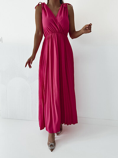 Royalfashion Женское плиссированное платье-миди