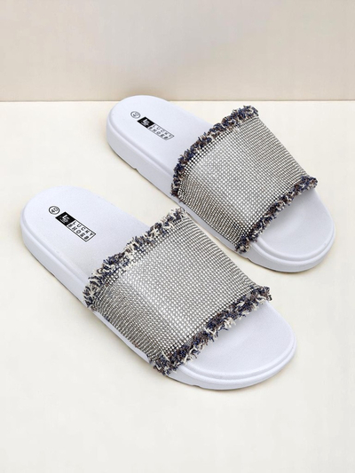 Royalfashion Women's SparkleWalk Flat Slides