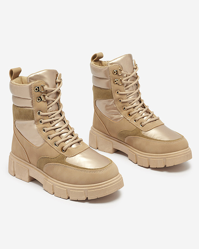 Светло-коричневые женские утепленные ботинки-трапперы Kasemi- Footwear