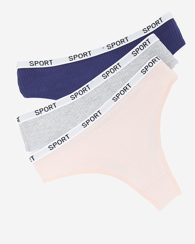 Šviesiai rožinės moteriškos kelnaitės su briaunelėmis - Apatiniai drabužiai