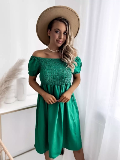 Žalia moteriška mini suknelė a'la hiszpanka- Apranga