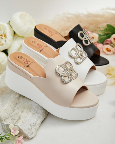 Royalfashion Женские шлепанцы Sailme на кошачьей коже