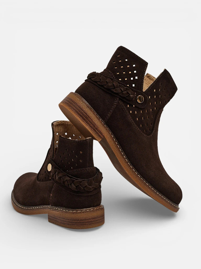 Ažuoriniai moteriški aulinukai iš natūralios odos Unimi