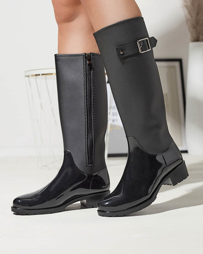 Черные женские веллингтоны до колена Bevirdo- Footwear