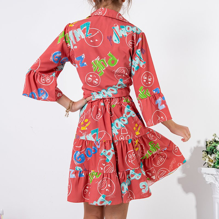 Koralų rašto 2 dalių moteriškas rinkinys - Drabužiai