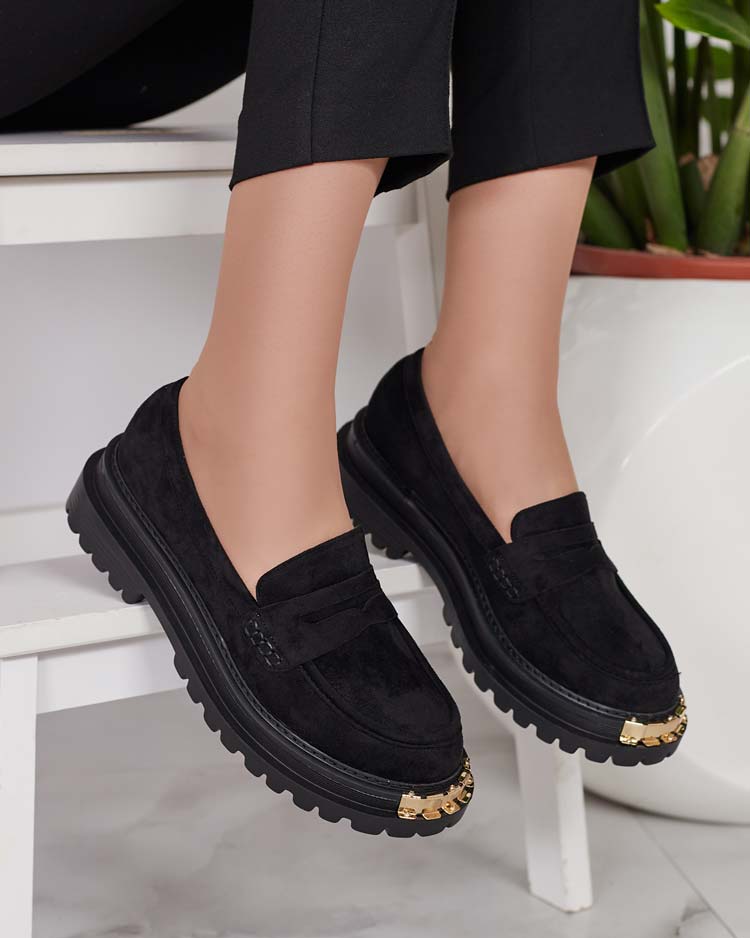 Royalfashion Moteriški eko zomšos mokasinai Retillum