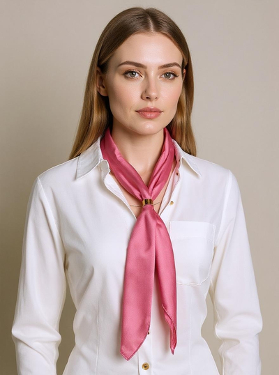 Apollonia - Light Pink Polyester Scarf 69x66 - So Classy