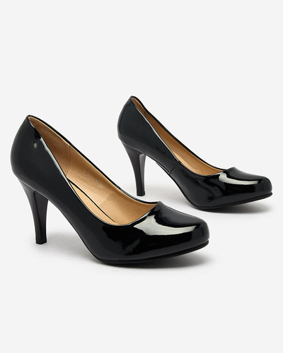 Royalfashion Черные лакированные туфли на шпильке Degonop
