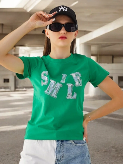 Royalfashion moterų medvilnės bluzonė su užrašu