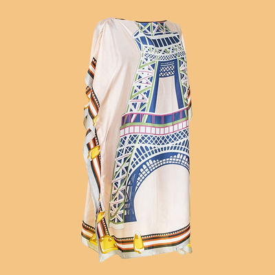 Moteriškas rožinis pareo su raštu - Drabužiai