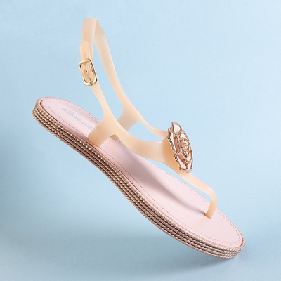 Rožinės moteriškos basutės a'la su Porto gėle - Avalynė