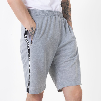 Šviesiai pilkos vyriškos sportinės kelnės su juostelėmis - Drabužiai
