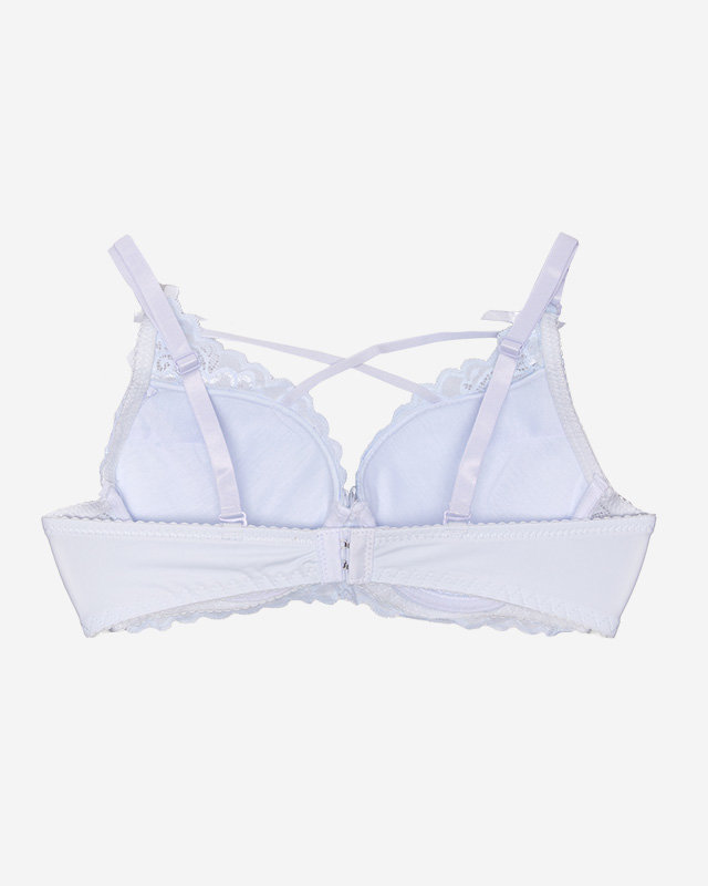 Женский бюстгальтер с кружевом белого цвета - Нижнее белье