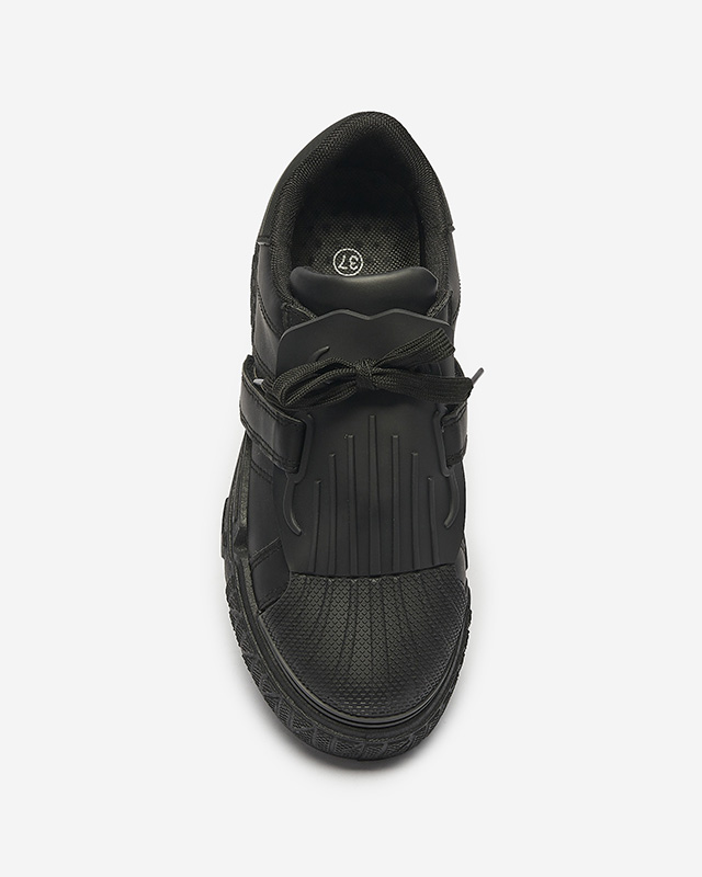 Черные женские спортивные туфли с резиновыми вставками Inika - Обувь