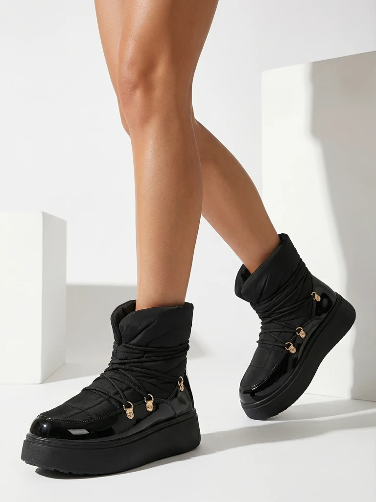 "Royalfashion" Juodi moteriški sniego batai Dabenda