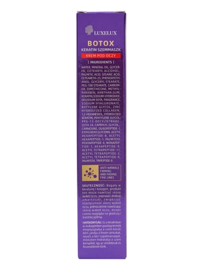 LUXELUX Hypnosia paakių kremas Botox Keratinas Kolagenas akims