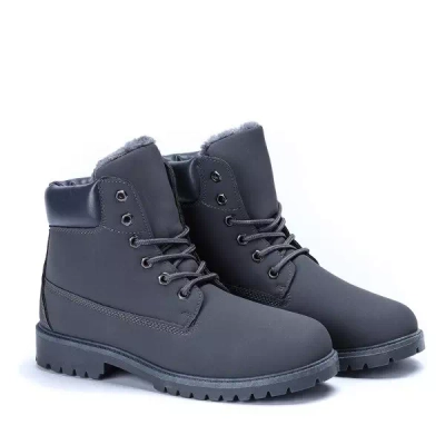 OUTLET Темно-серые теплые ботинки Irmma - Обувь