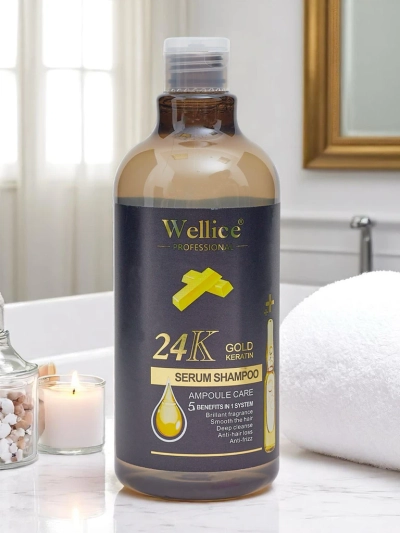 Profesionalus plaukų šampūnas su keratinu 24K Gold – intensyvus drėkinimas ir plaukų glotninimas 5 viename