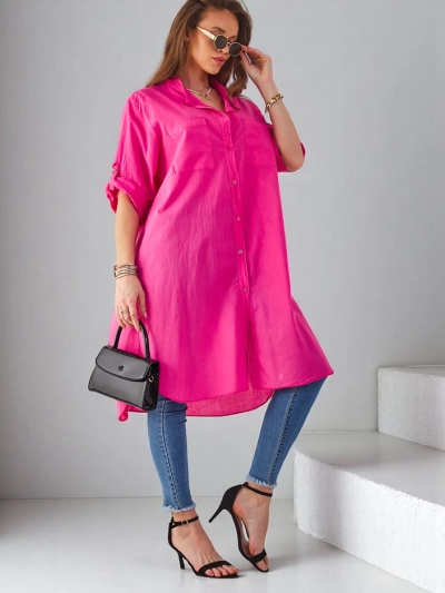 Royalfashion Medvilnės ilga moterų oversized marškinėliai