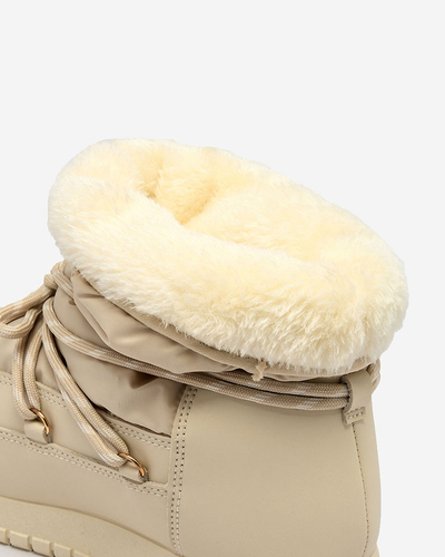 Royalfashion Женские сапоги-скороходы бежевого цвета Iredas