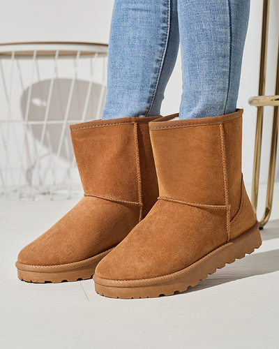 Moteriški apšiltinti ekovamšos sniego batai, kupranugario spalvos Xetik - Avalynė