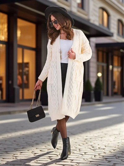 Royalfashion Вязаная женская пончо-свитер в стиле.