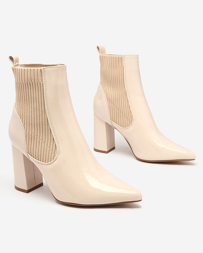 Royalfashion Белые женские сапоги на шпильке Lady Jeny