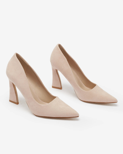 Royalfashion Бежевые женские туфли из эко-замши Noris Boutique