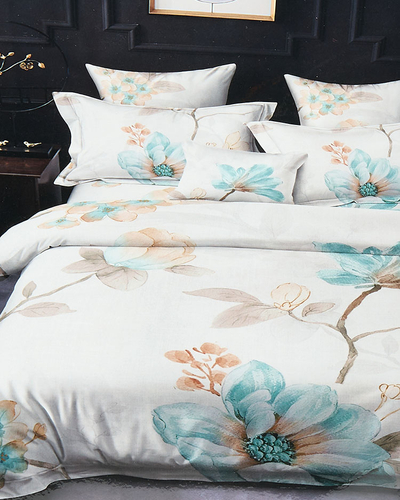 Royalfashion Цветочное постельное белье 200х220 комплект из 4-х частей