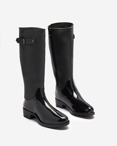 Черные женские веллингтоны до колена Bevirdo- Footwear