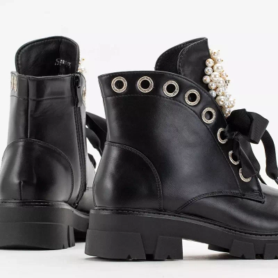 OUTLET Черные женские сумки с жемчугом Нашиле - Обувь