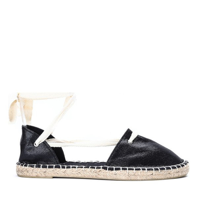 Черные эспадрильи с декоративной застежкой Clarissa - Обувь