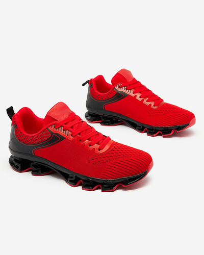 Royalfashion Черно-красные мужские спортивные туфли Setorla