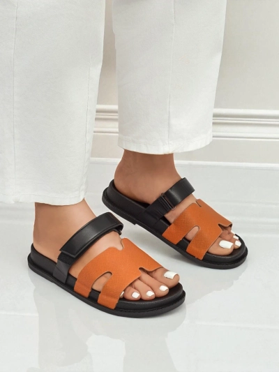 Royalfashion Женские сандалии из экокожи на липучке FlexiComfi