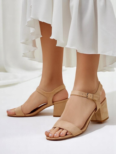 Royalfashion moteriški ekologiškos zomšos sandalai „Quarter“