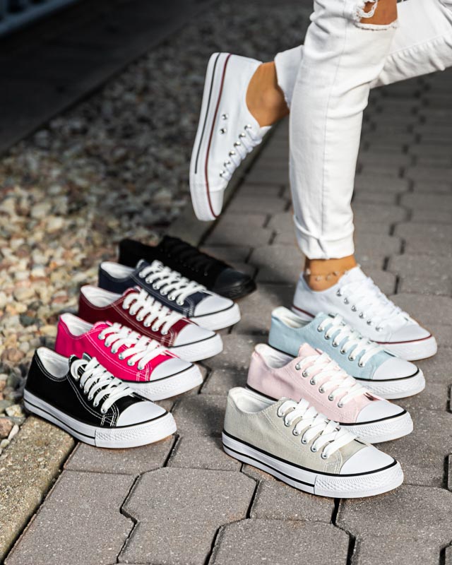 OUTLET Burgundy suvarstomi sportbačiai Noenoes - Avalynė