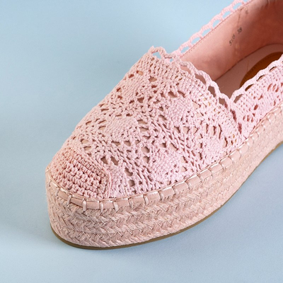 Розовые женские эспадрильи на платформе Abra