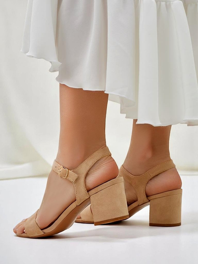 Royalfashion moteriški ekologiškos zomšos sandalai „Quarter“