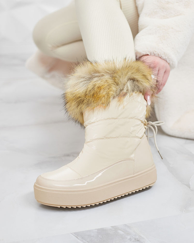 Royalfashion Светло-коричневые ботинки-слипы a'la snow boots for women Gomllo