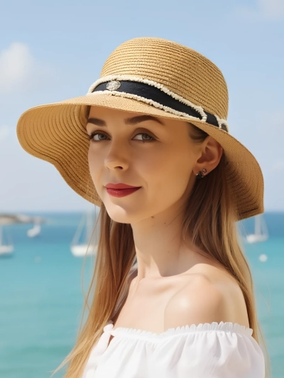 Royalfashion Moteriška šiaudinė skrybėlė Sunny Meadow