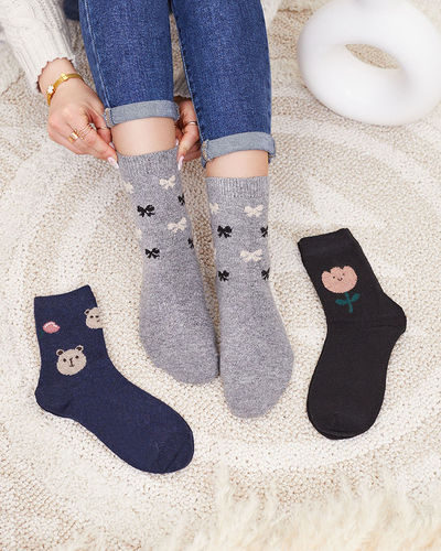 Royalfashion Комплект женских носков с принтом 3/упак