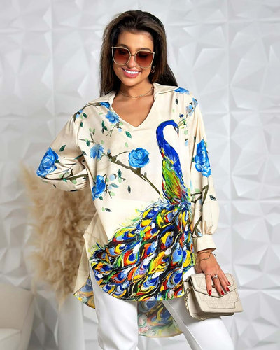 Royalfashion Узорчатое женское платье-туника а'ля