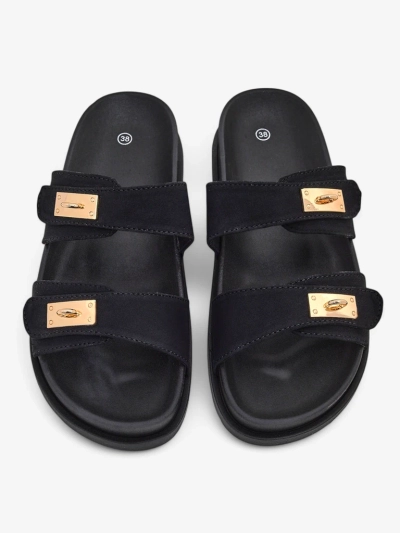 Royalfashion moterų šlepetės su dekoratyvinėmis sagtimis Costes