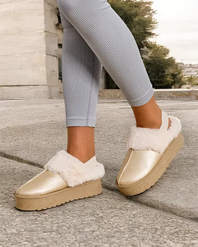 Royalfashion Trumpi batai be kulno „sniego batai“ stiliumi moterims Ebiz