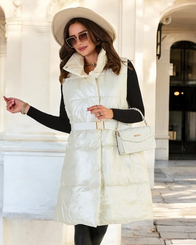 Royalfashion Ilga moteriška liemenė a'la leather